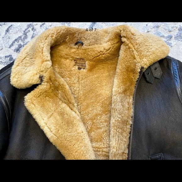 WW2 Bomber Sheepskin Pilots Jacket B-3 - Picture 4 of 7